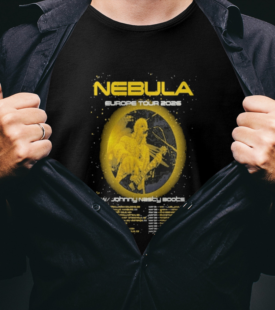 Nebula Europe Tour 2026 Concert Dates And Locations T-Shirt