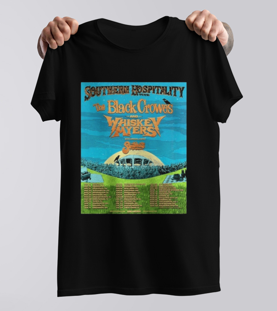 Southern Hospitality Tour 2026 The Black Crowes Whiskey Myers North America Dates T-Shirt