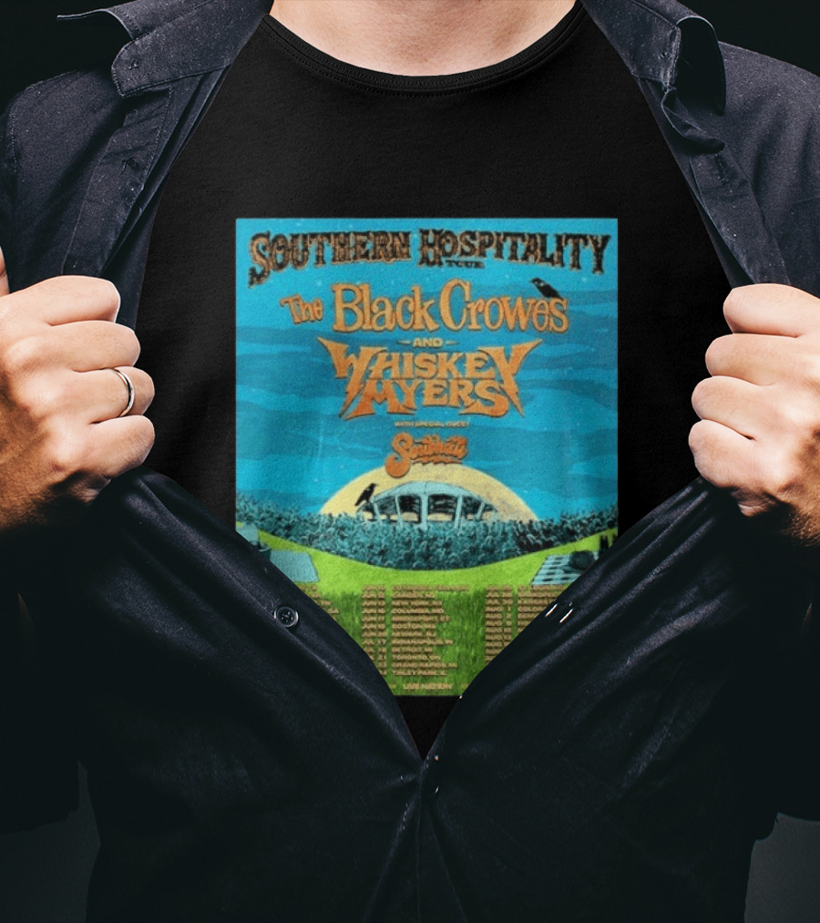 Southern Hospitality Tour 2026 The Black Crowes Whiskey Myers North America Dates T-Shirt