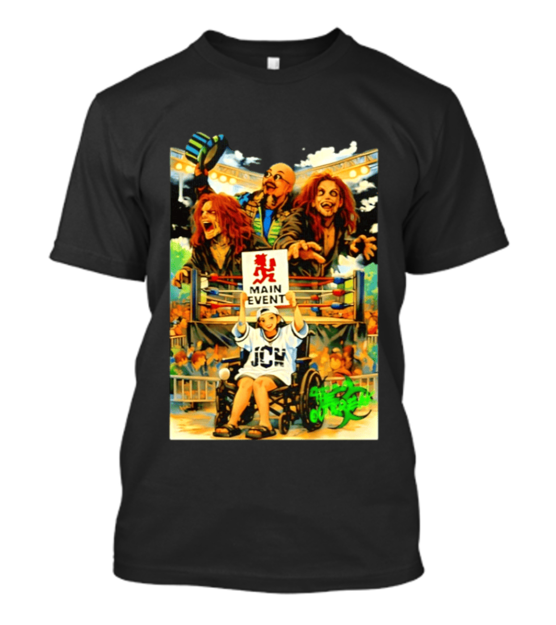 JCW Main Event Outbreak PT Undead Dreams Wrestling Ring Showdown T-Shirt