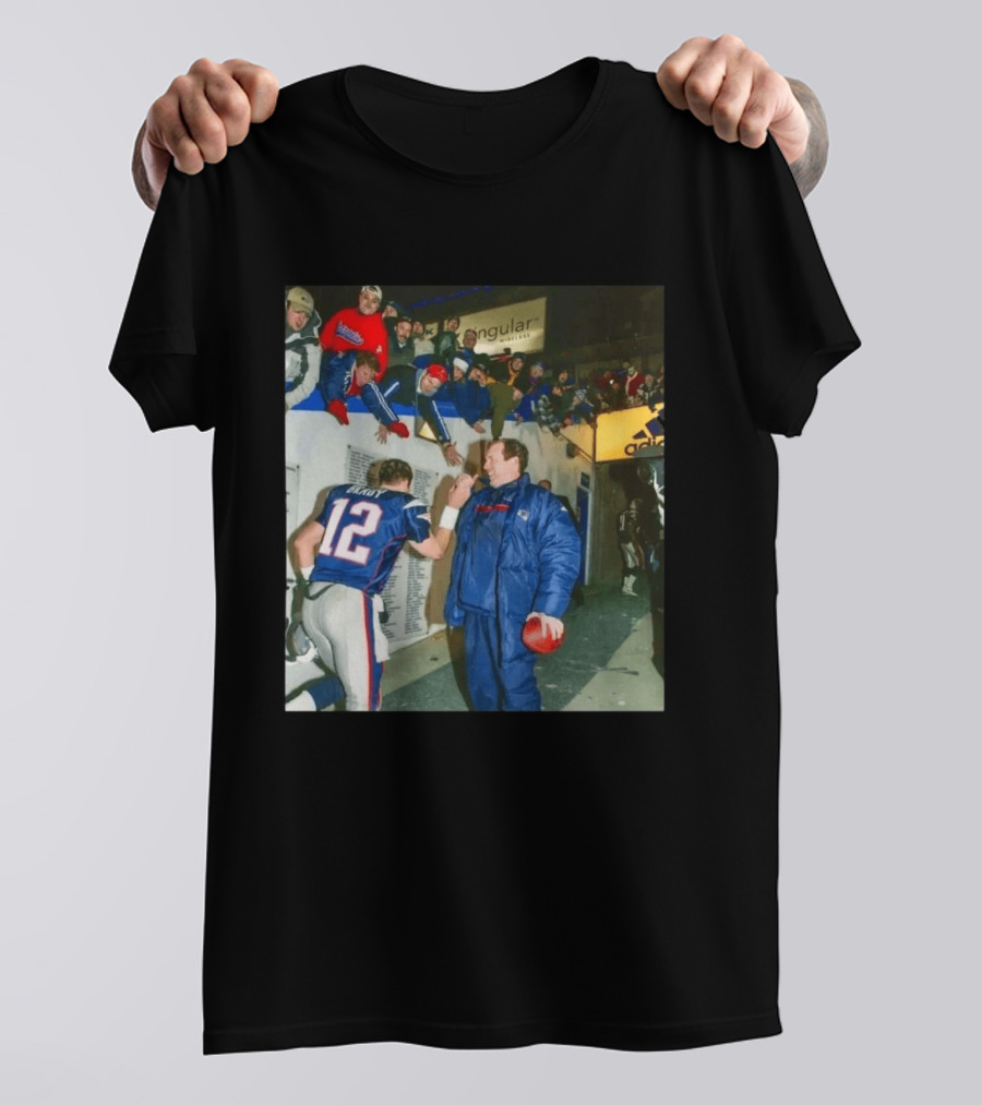 Tom Brady Bill Belichick High Five NFL Patriots 2001 2026 Fan Celebration T-Shirt