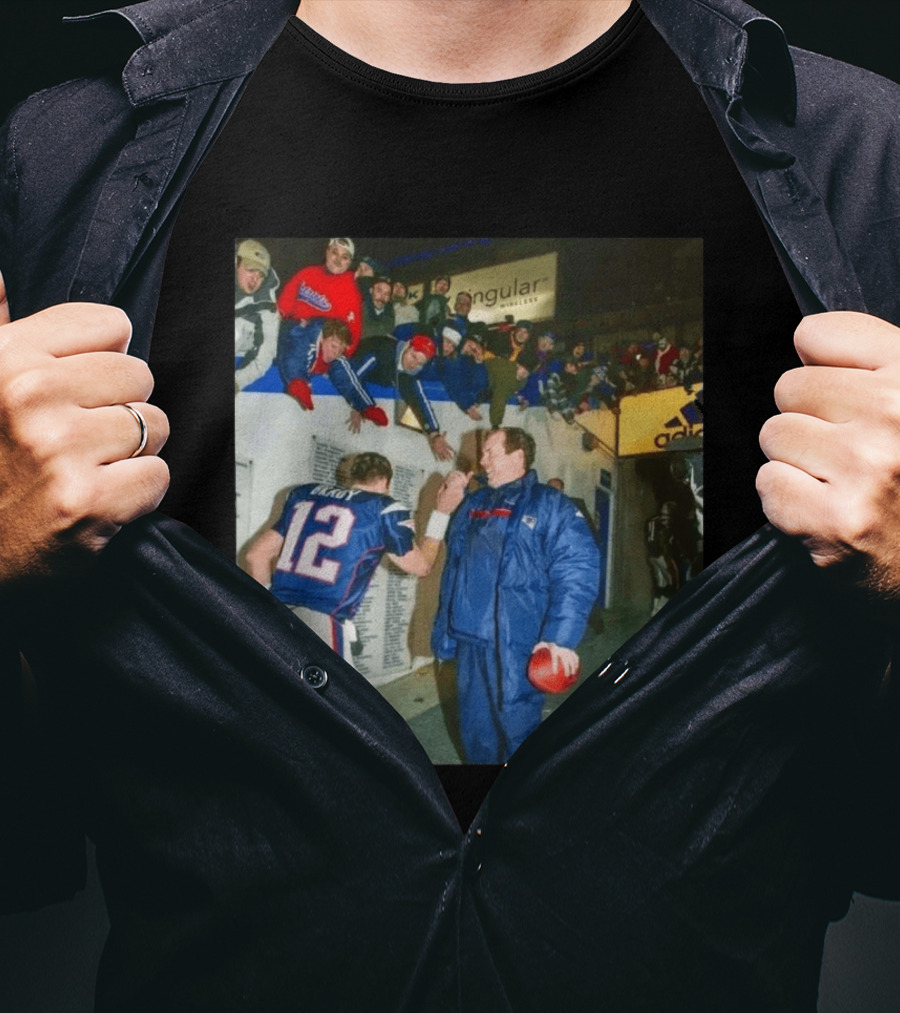 Tom Brady Bill Belichick High Five NFL Patriots 2001 2026 Fan Celebration T-Shirt