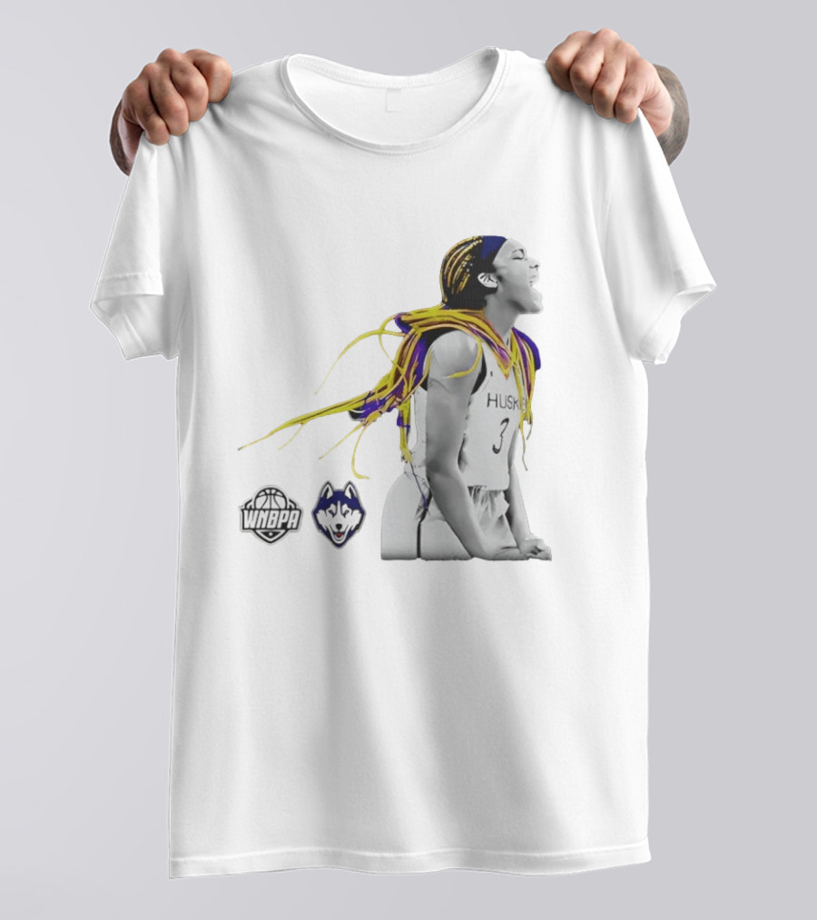 Aaliyah Edwards UConn Huskies WNBPA Athlete With Vibrant Hair T-Shirt