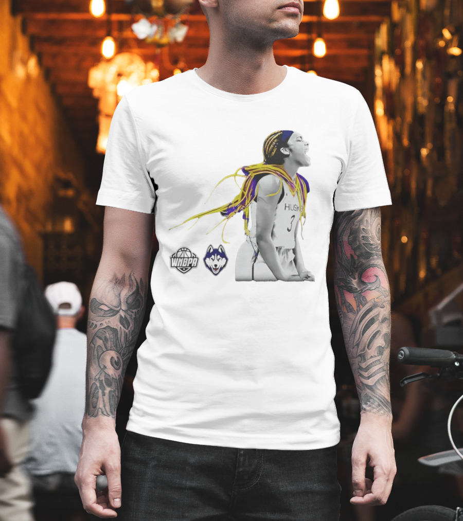 Aaliyah Edwards UConn Huskies WNBPA Athlete With Vibrant Hair T-Shirt