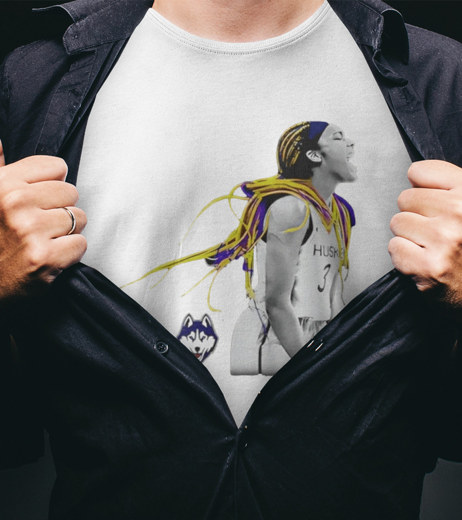 Aaliyah Edwards UConn Huskies WNBPA Athlete With Vibrant Hair T-Shirt