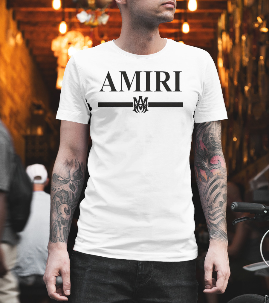 Amiri Ma Bar MM Monogram Fashion Brand T-Shirt
