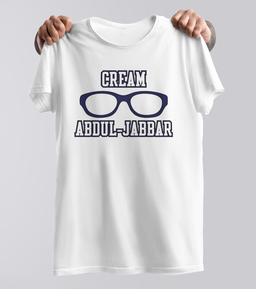 Cream Abdul Jabbar Glasses T-Shirt