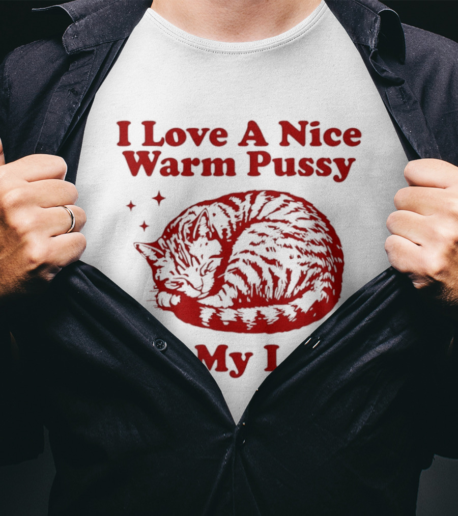 I Love A Nice Warm Pussy In My Lap Cat T-Shirt