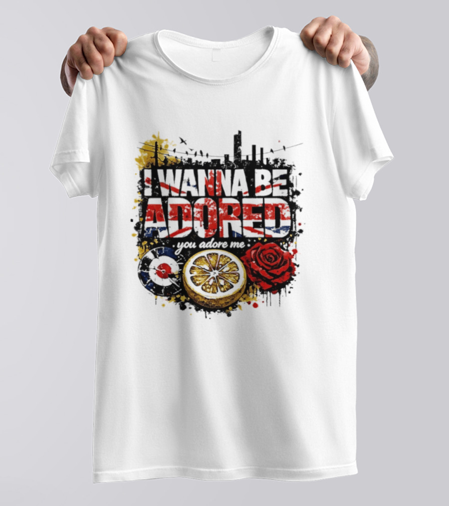 I Wanna Be Adored You Adore Me Urban Rose Lemon Skyline T-Shirt