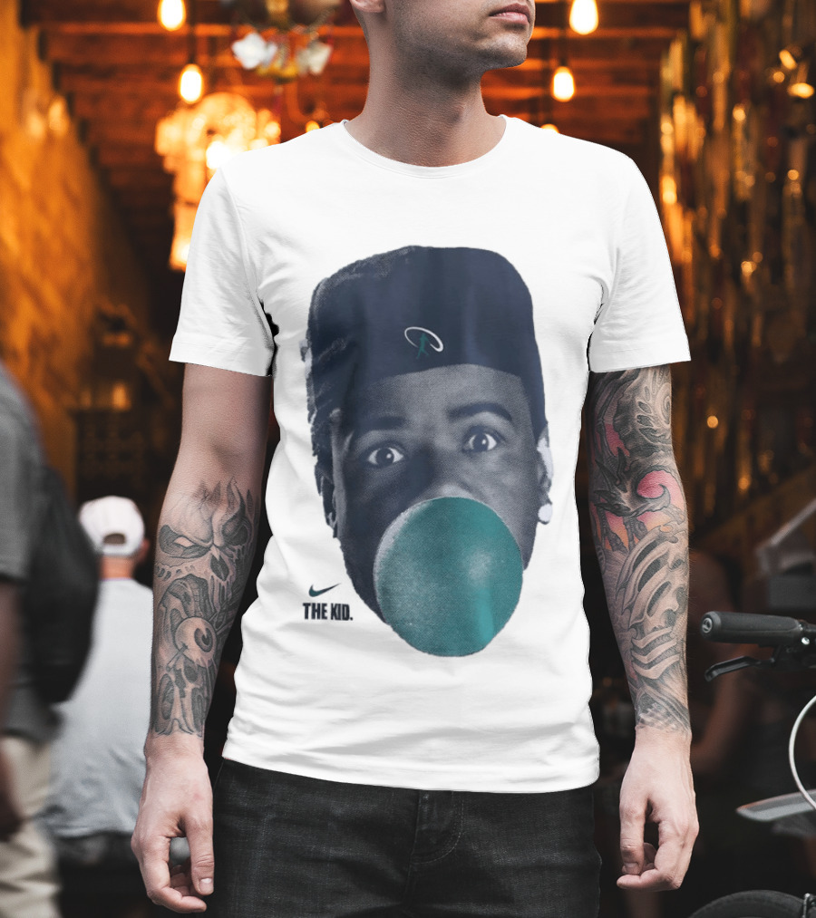 Ken Griffey Jr The Kid Seattle Mariners Hat Bubblegum T-Shirt