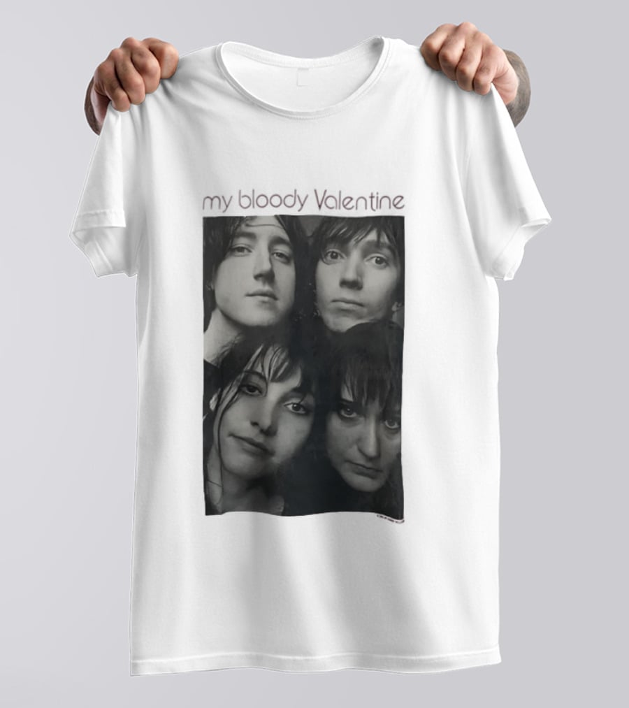 My Bloody Valentine Kevin Shields Bilinda Butcher Colm O'Ciosoig Deb Googe Vintage Band Photo T-Shirt