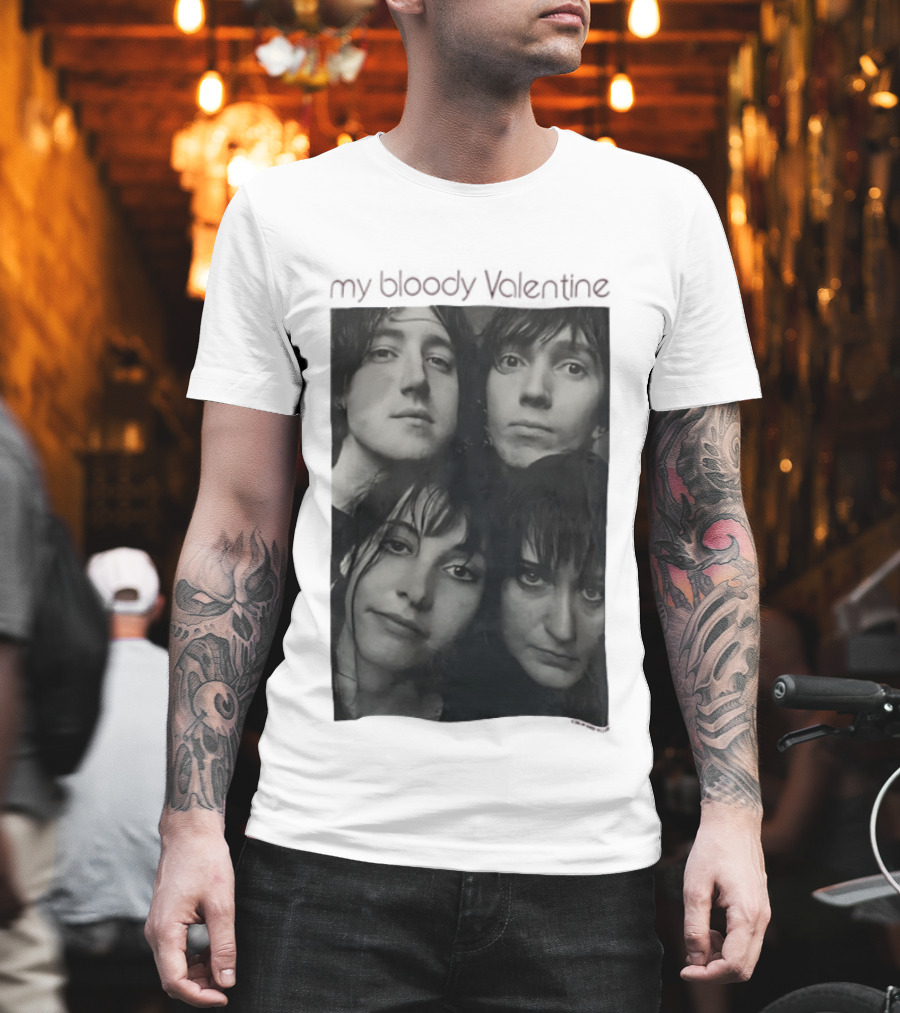 My Bloody Valentine Kevin Shields Bilinda Butcher Colm O'Ciosoig Deb Googe Vintage Band Photo T-Shirt