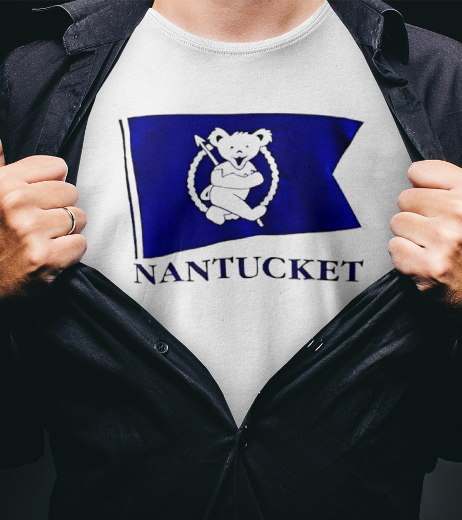 Nantucket Flag Grateful Dead Dancing Bear T-Shirt