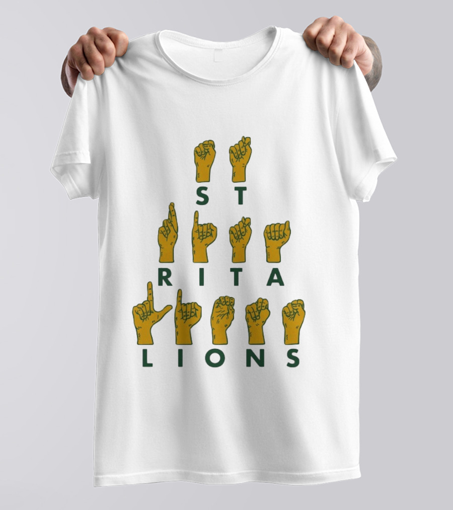 St Rita Lions American Sign Language Team Spirit T-Shirt