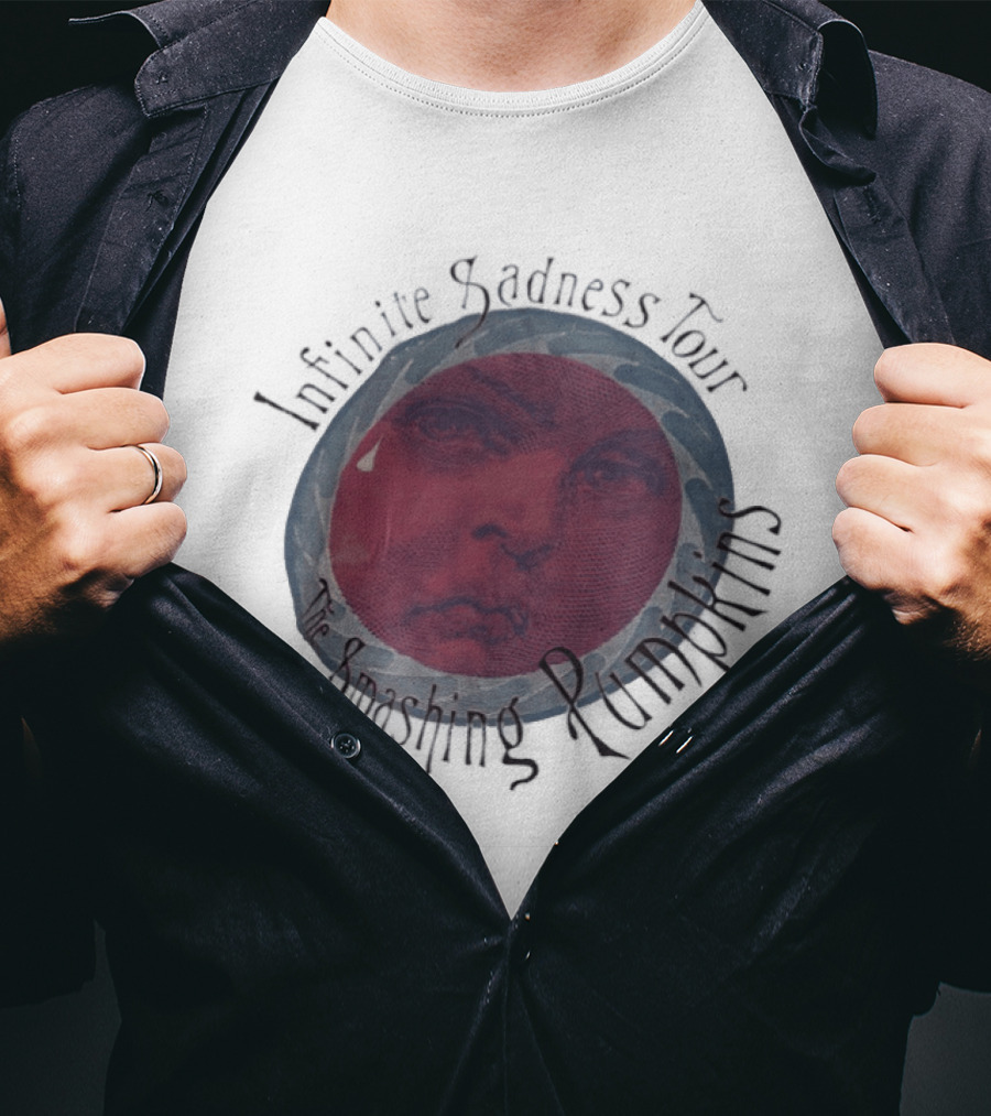 The Smashing Pumpkins Infinite Sadness Tour Melancholy Face T-Shirt