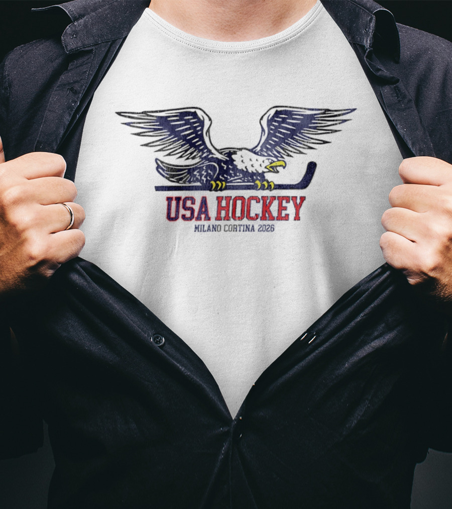 USA Hockey Eagle Milano Cortina 2026 T-Shirt
