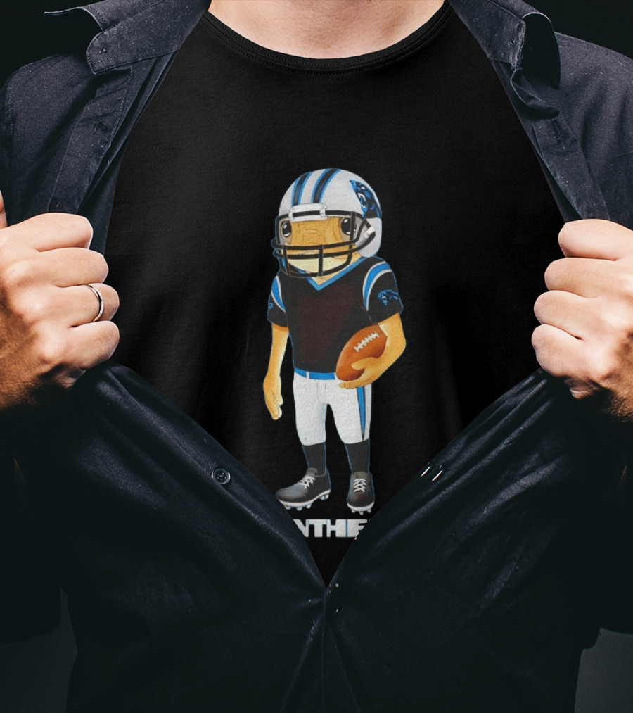 Bad Bunny Carolina Panthers Concho Football Collaboration T-Shirt