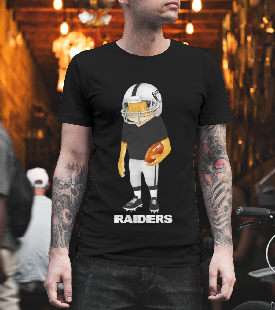 Bad Bunny X Las Vegas Raiders Concho Football Character Raiders T-Shirt