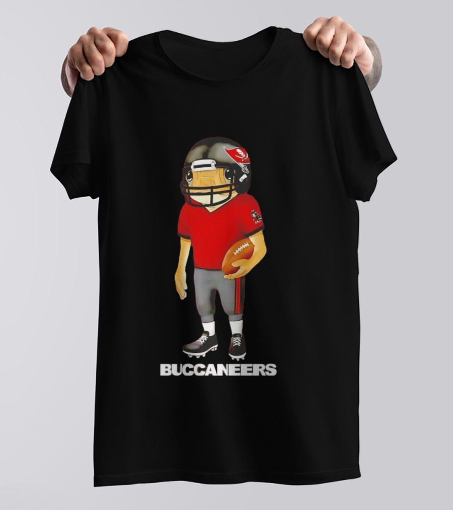 Bad Bunny X Tampa Bay Buccaneers Football Character With Helmet And Jersey T-Shirt
