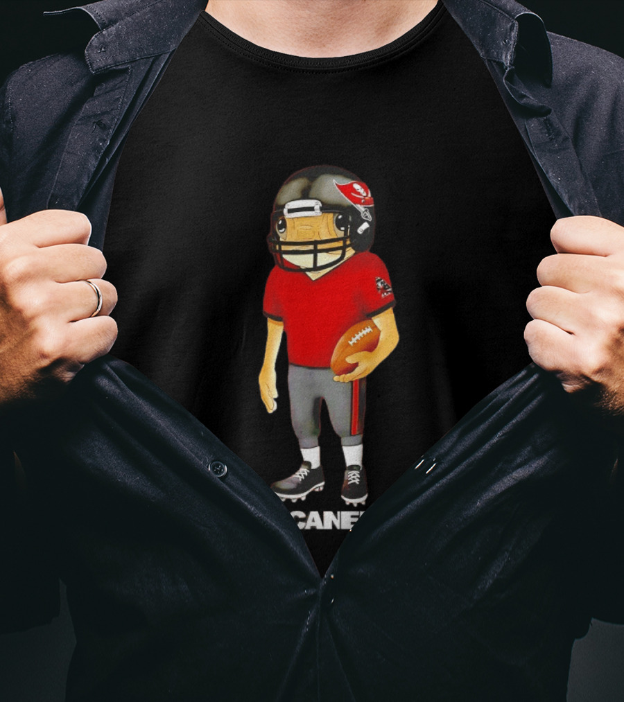 Bad Bunny X Tampa Bay Buccaneers Football Character With Helmet And Jersey T-Shirt