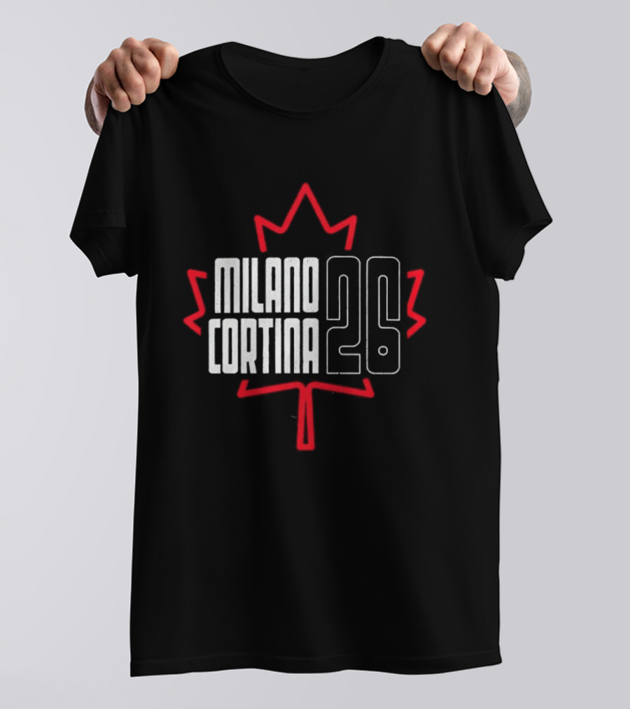 Canada Maple Leaf Milano Cortina 26 Hockey Concept T-Shirt