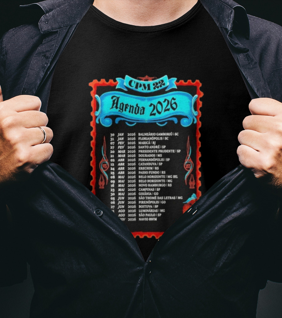 CPM 22 Agenda 2026 Tour Dates And Locations List T-Shirt