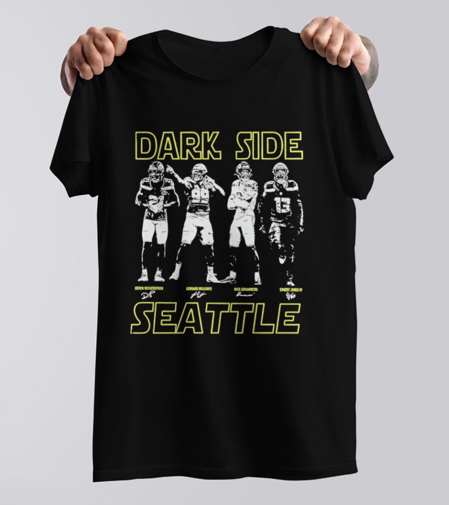 Dark Side Defense Seattle Seahawks Signatures T-Shirt