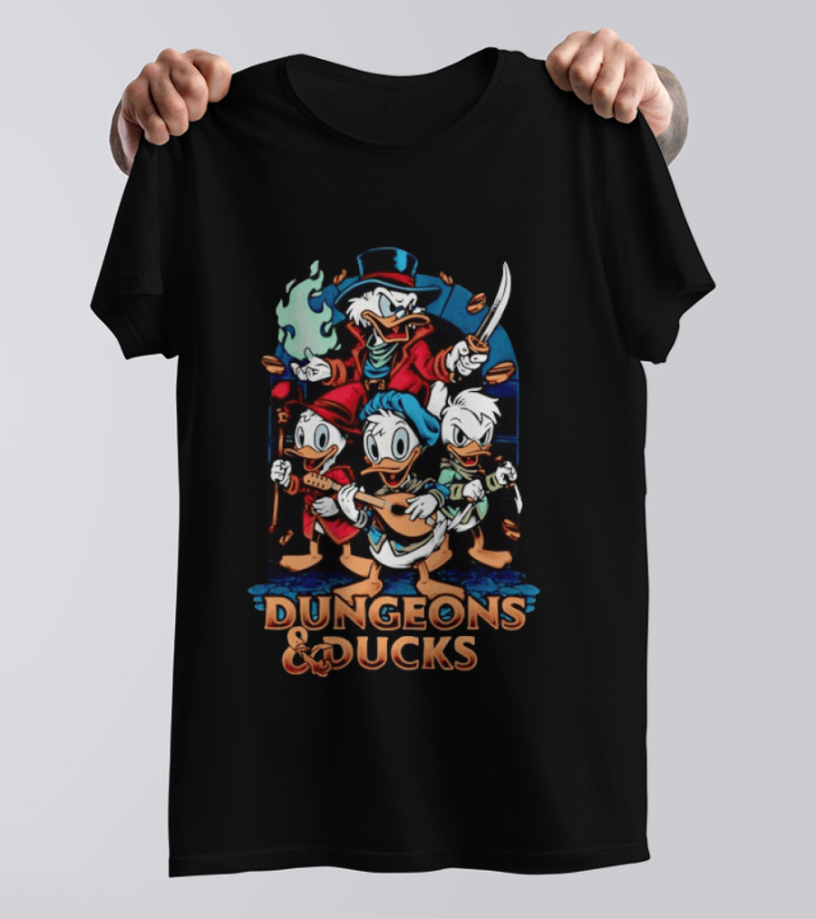 Dungeons And Ducks Scrooge McDuck Adventurers Fantasy T-Shirt