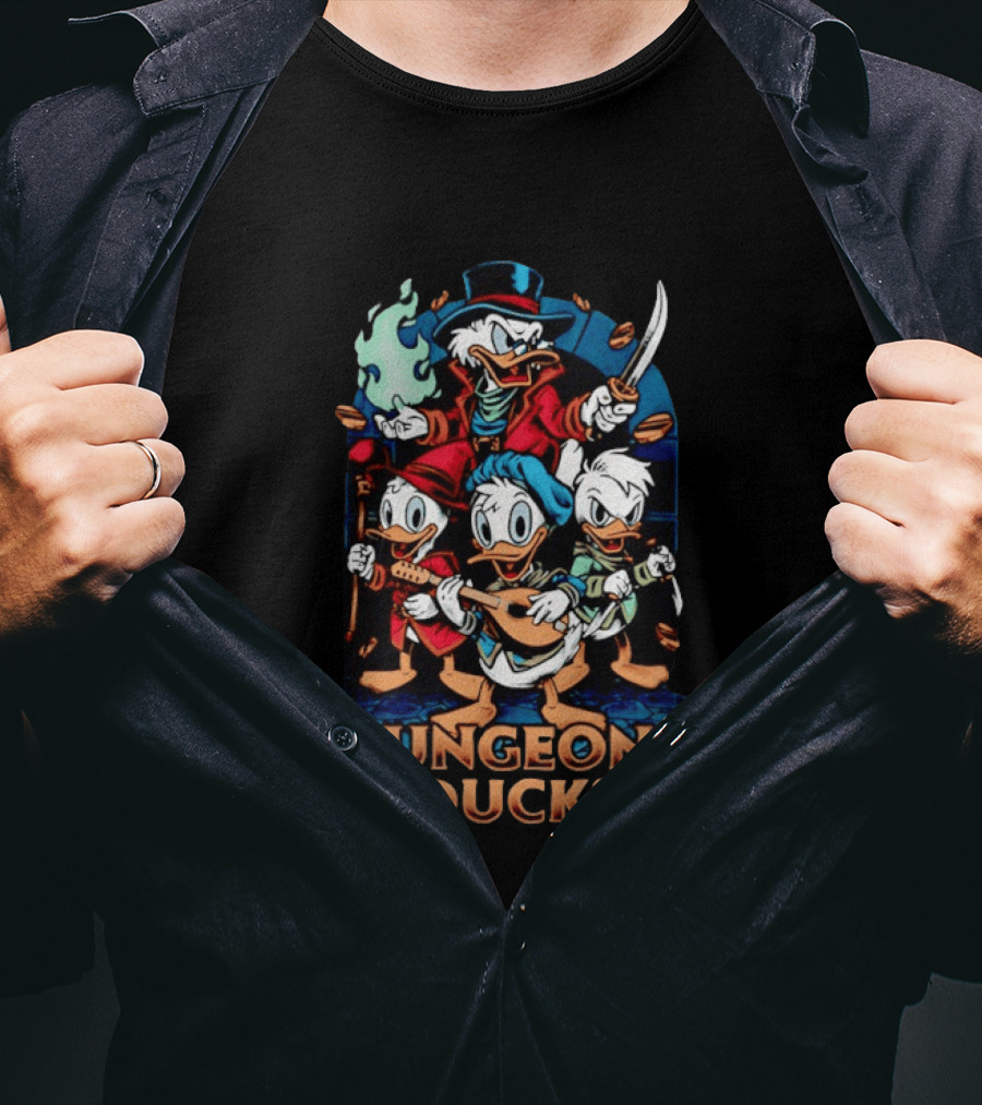 Dungeons And Ducks Scrooge McDuck Adventurers Fantasy T-Shirt