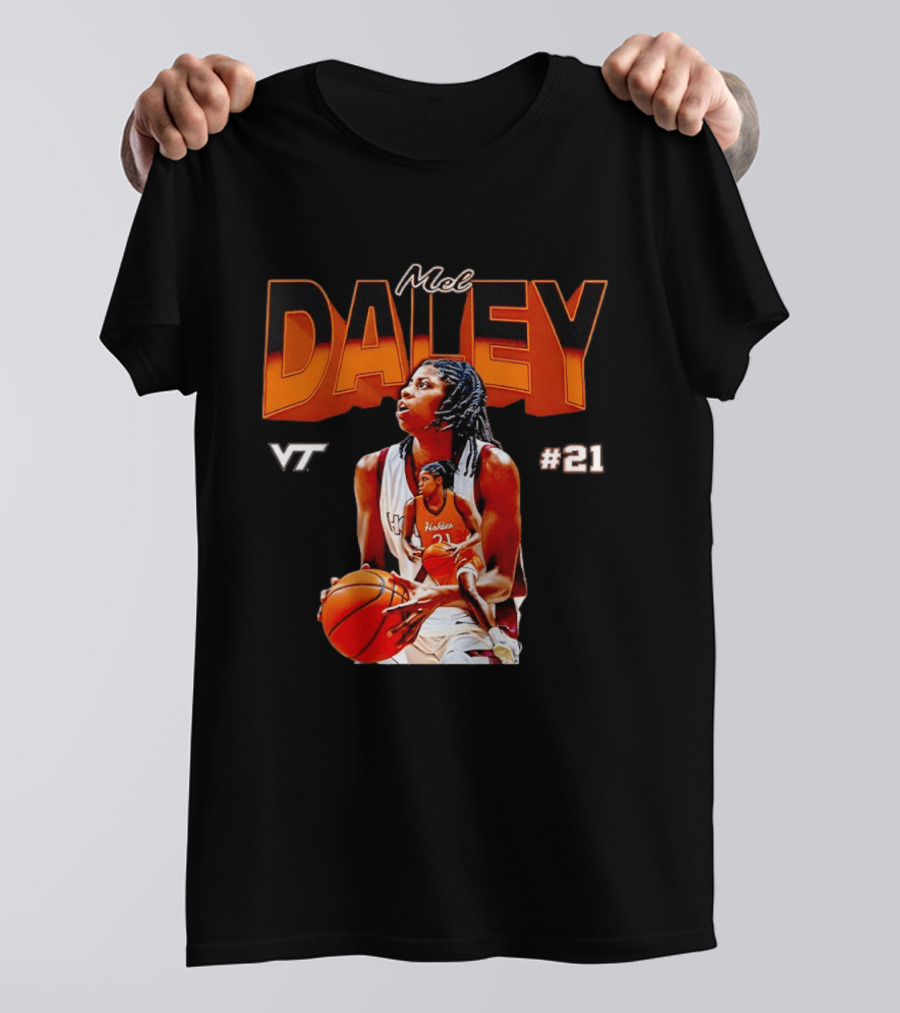 Mel Daley 21 VT Hokies Women's Basketball T-Shirt