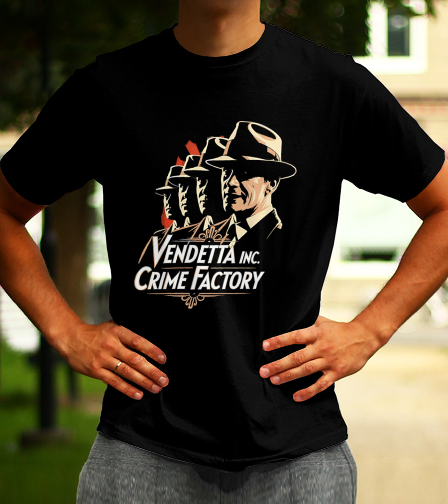 Vendetta Inc Crime Factory Classic Mafia Fedora T-Shirt