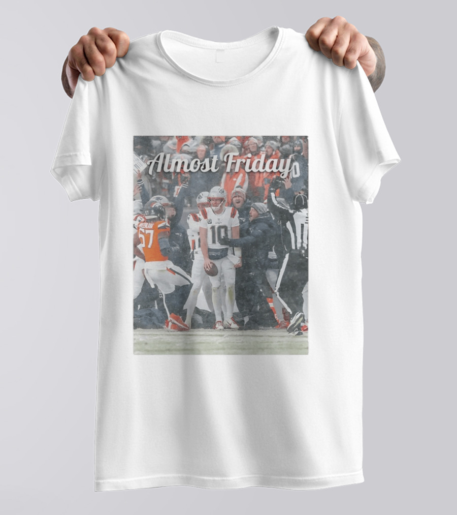 Almost Friday Snow Football Game T-Shirt