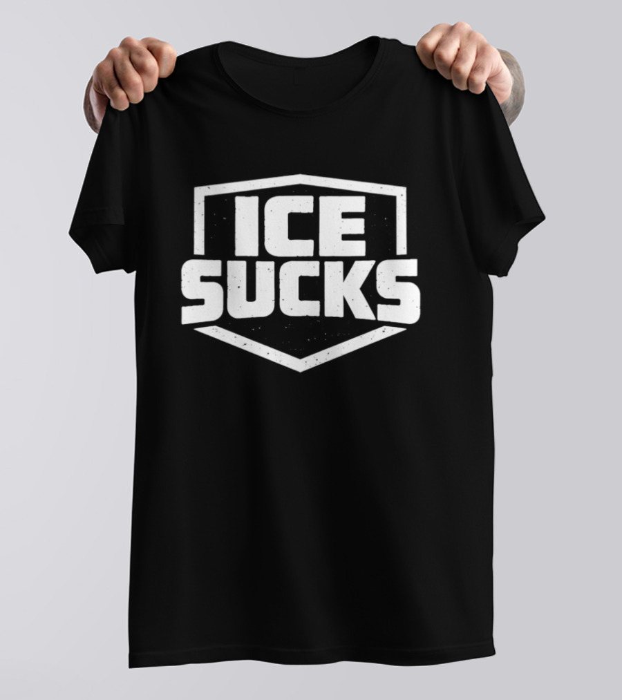 Ice Sucks Distressed Shield T-Shirt
