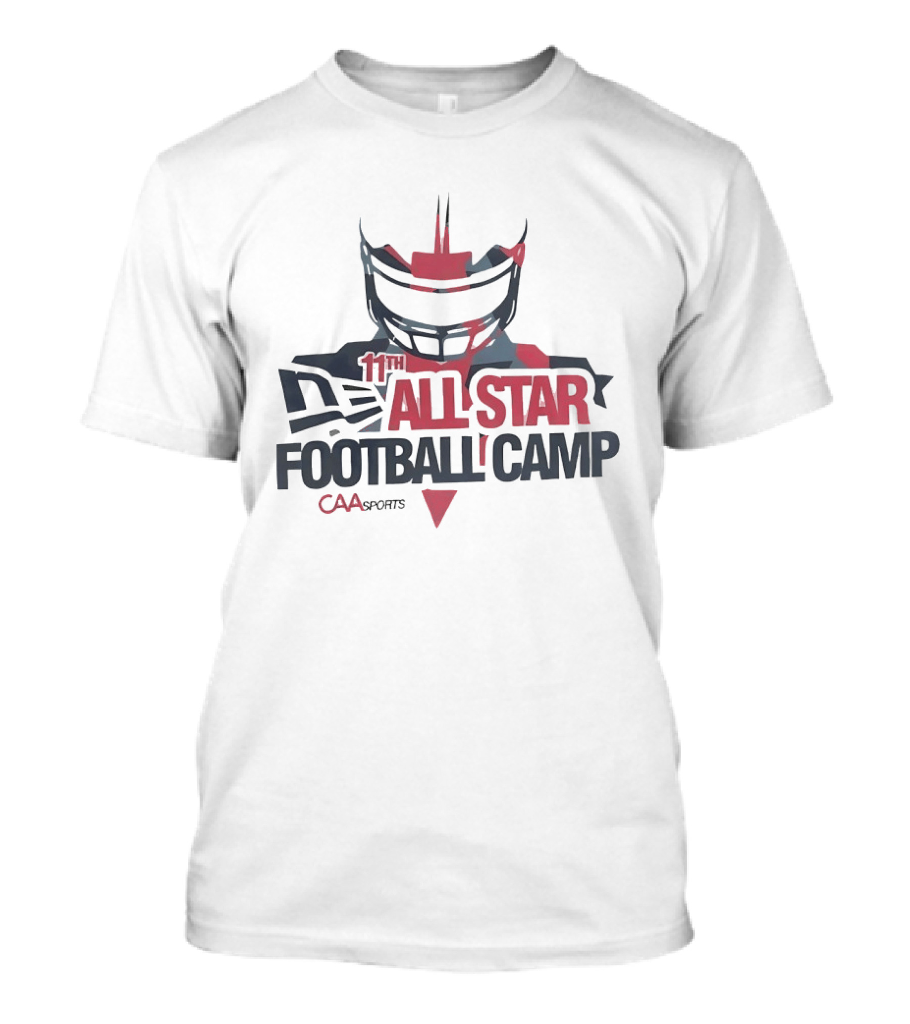 11th All Star Football Camp CAA Sports Helmet T-Shirt