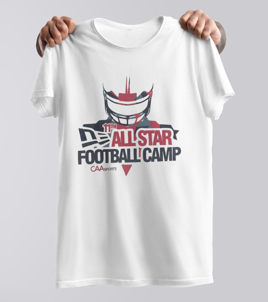 11th All Star Football Camp CAA Sports Helmet T-Shirt