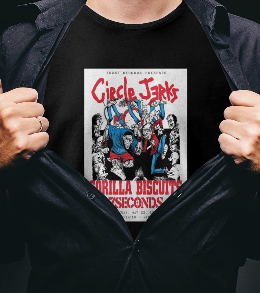 Circle Jerks Gorilla Biscuits 7Seconds Trust Records Ventura Theater May 22 2026 T-Shirt