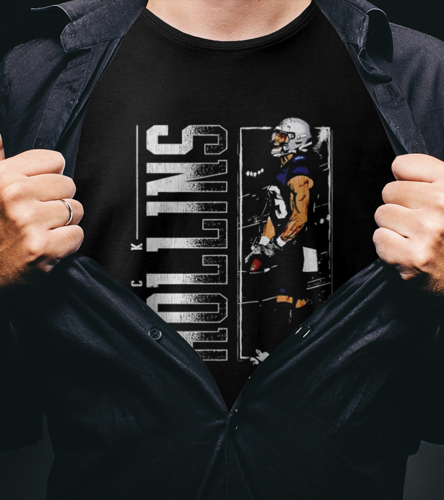 Mack Hollins New England Patriots Vertical Football Gear T-Shirt