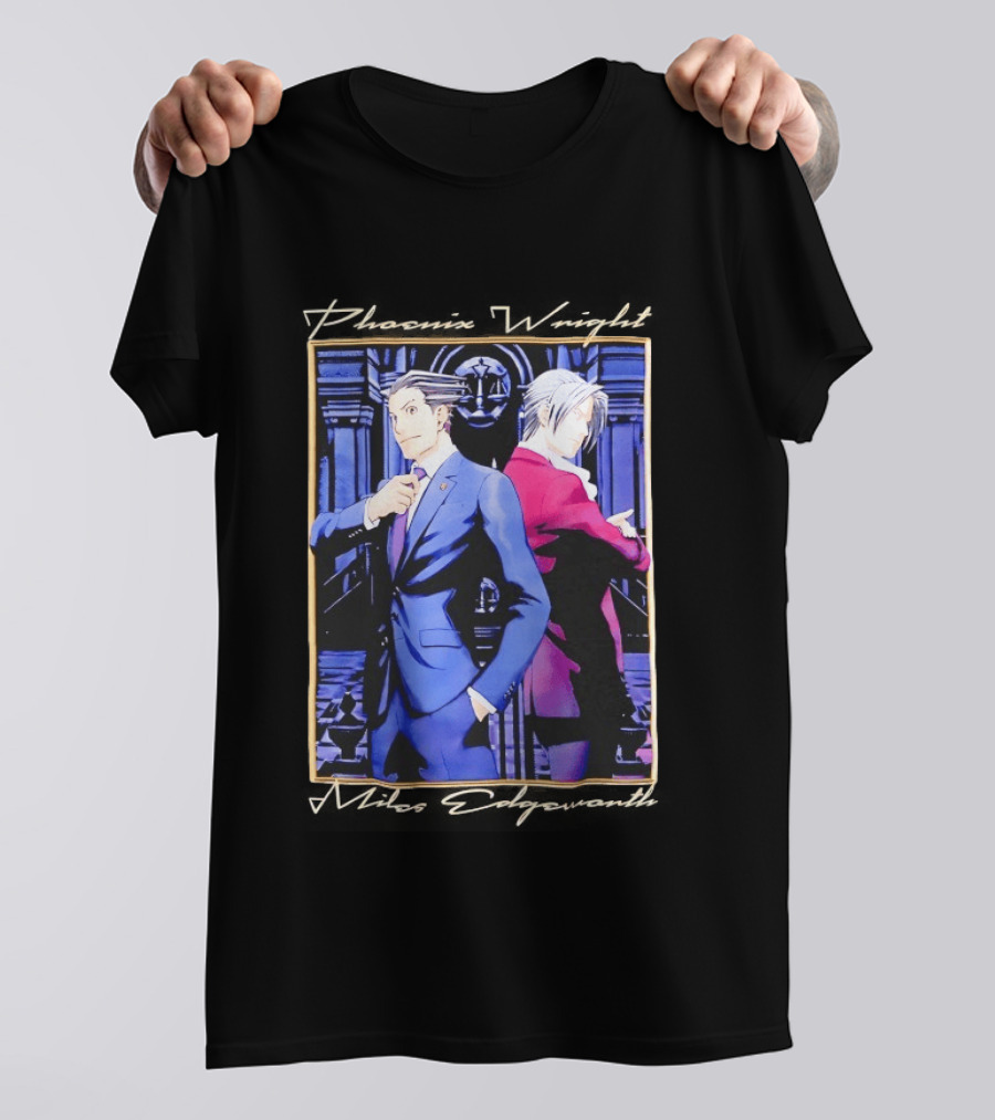Phoenix Wright Miles Edgeworth Courtroom Showdown T-Shirt