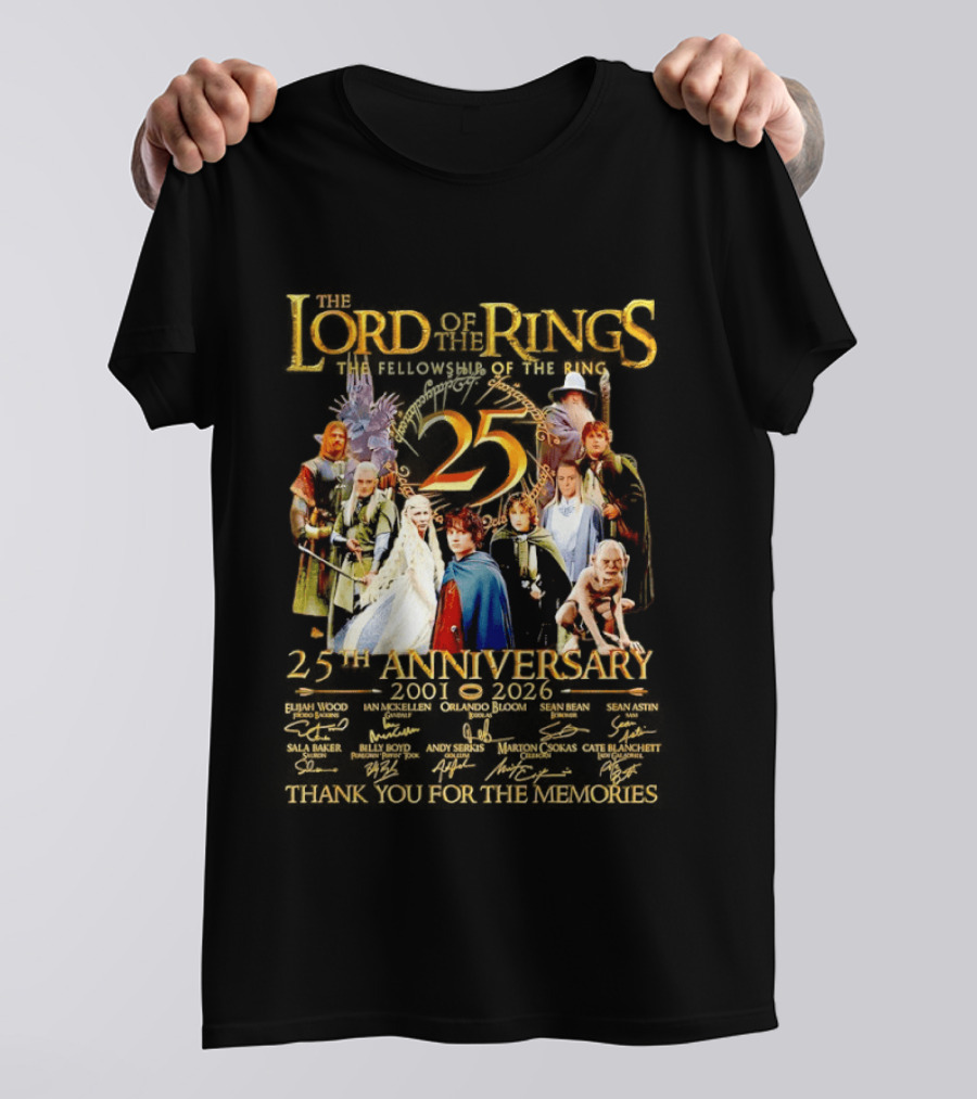 Lord Rings The Fellowship Of The Ring 25th Anniversary T-Shirt