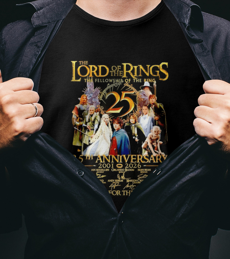 Lord Rings The Fellowship Of The Ring 25th Anniversary T-Shirt