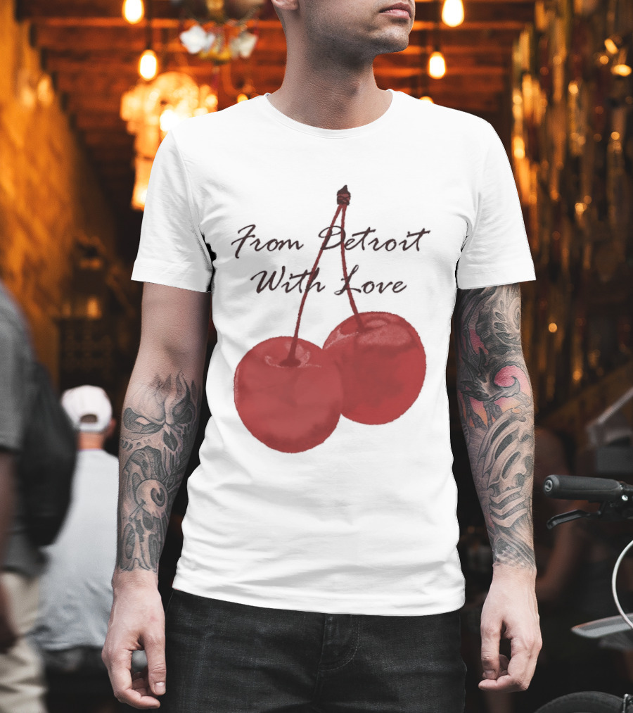 Detroit Lions From Detroit With Love Cherries T-Shirt