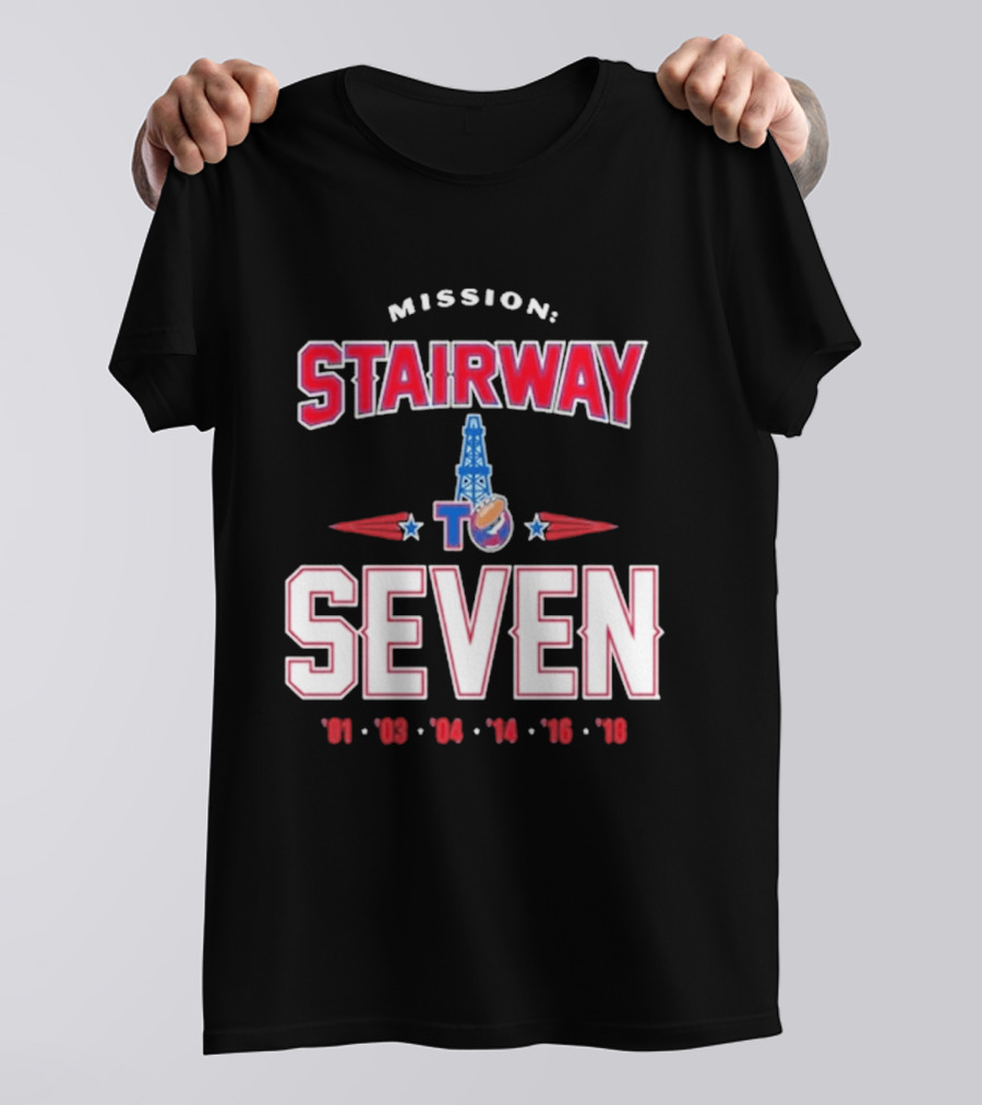 Mission Stairway To Seven New England Patriots Quest For 7th Title T-Shirt