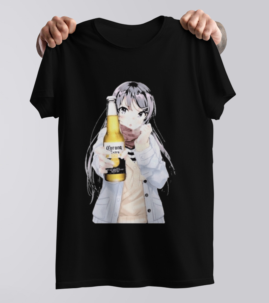 Corona Extra Anime Waifu Rabbit Beer Fusion T-Shirt