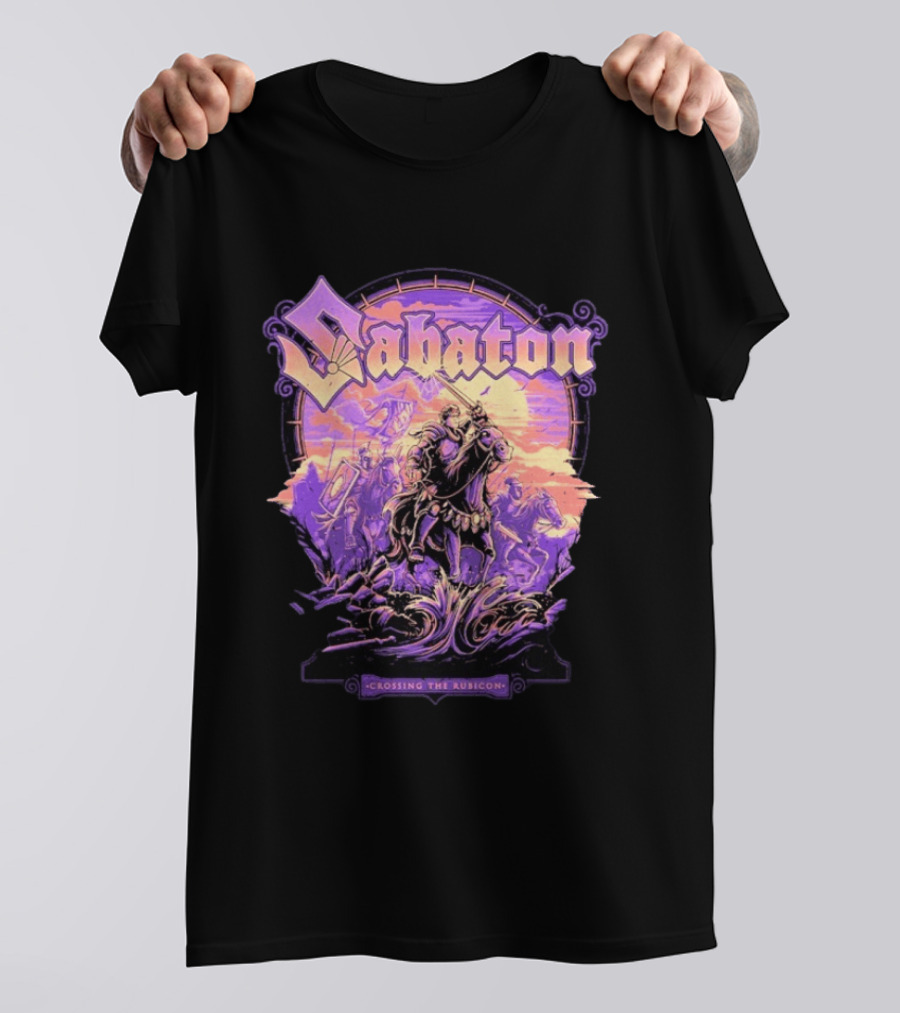 Sabaton Crossing The Rubicon Caesar's Crossing Purple Sunset T-Shirt