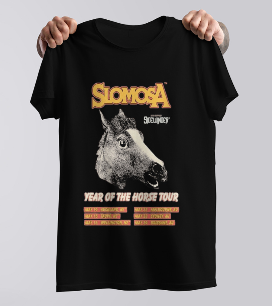 Slomosa Year Of The Horse Tour 2026 Auckland Wellington Melbourne Sydney Brisbane Dates T-Shirt