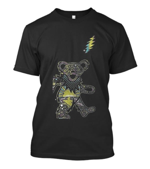 Some Grandpas Play Bingo Real Grandpas Listen To Grateful Dead Teddy Bear With Feather T-Shirt