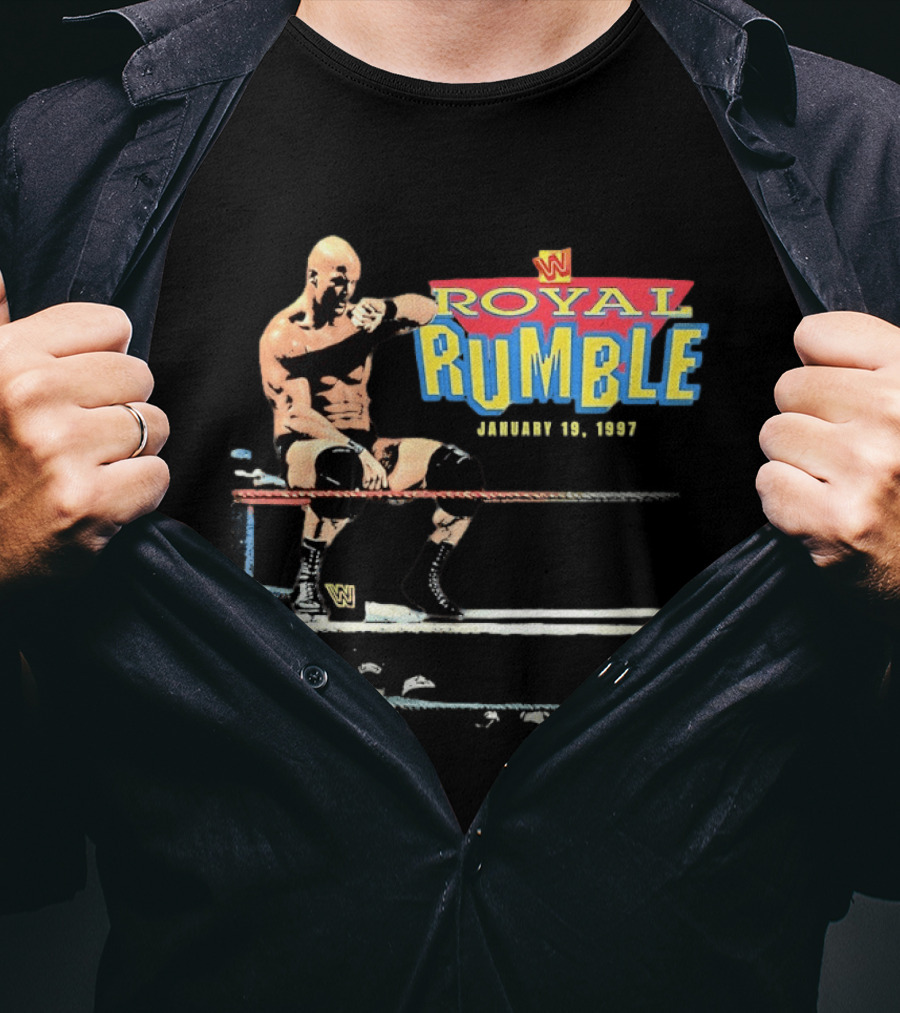 Royal Rumble 1997 Stone Cold Steve Austin WWE Wrestler T-Shirt
