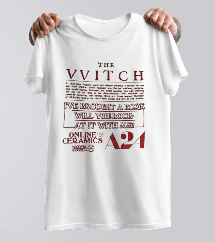 The VVitch I've Brought A Book Will You Look At It With Me A24 Online Ceramics T-Shirt