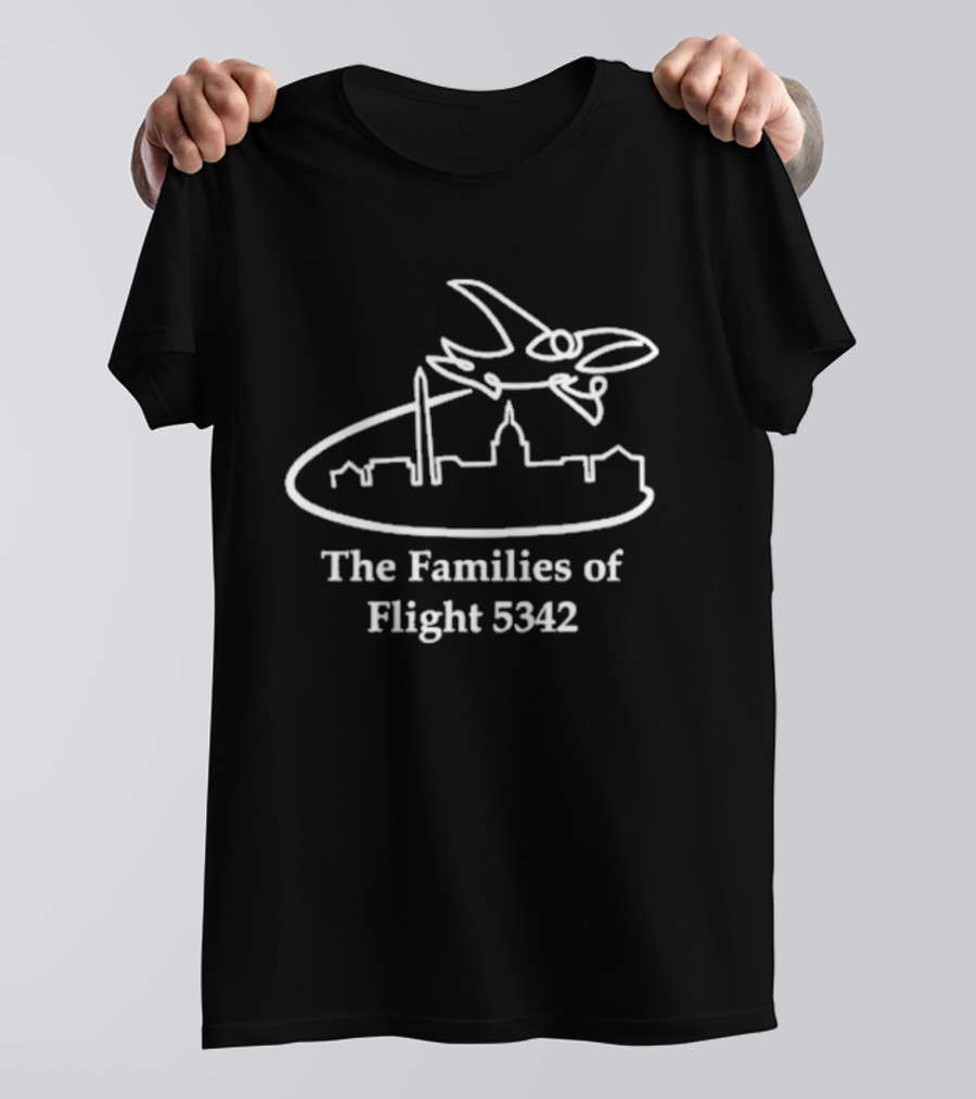 The Families Of Flight 5342 Washington Skyline Airplane T-Shirt