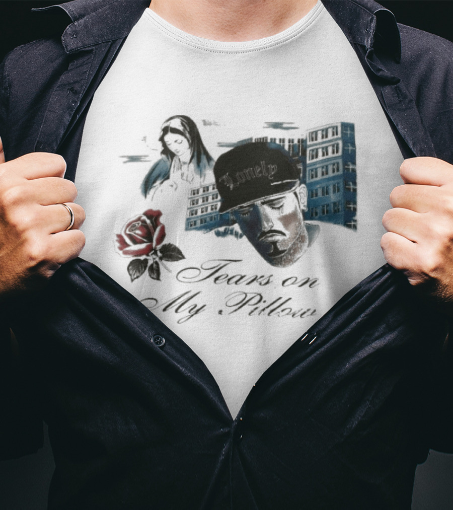 Willy Chavarria Tears In My Pillow Rose Lonely Cityscape Expressions T-Shirt